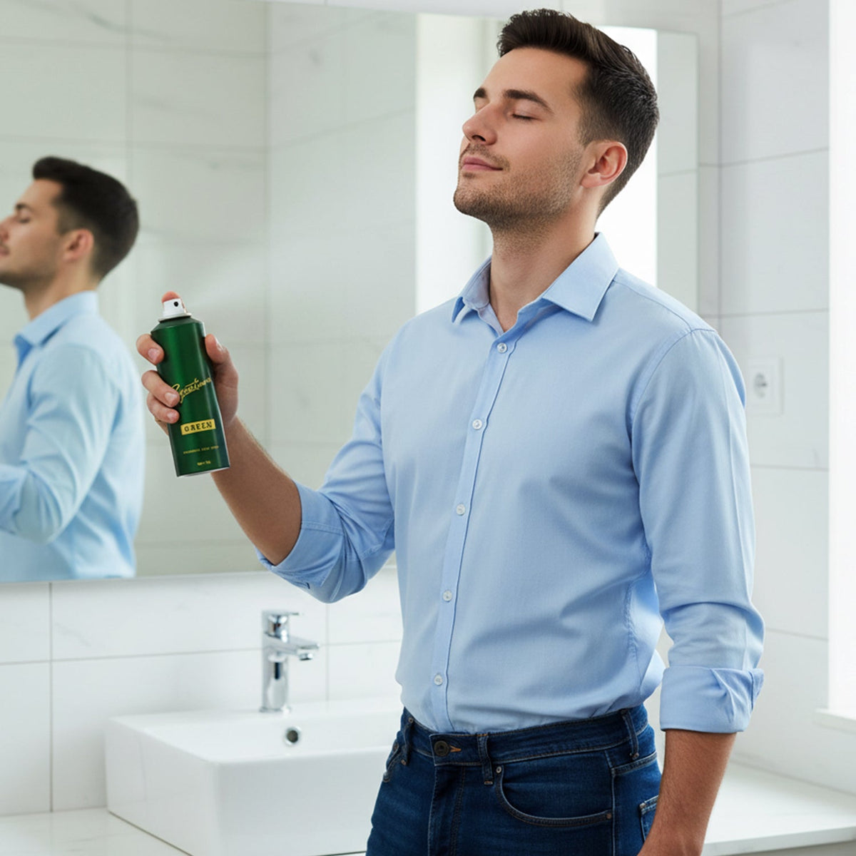 men's green fragrance deodorant spray Signature brand