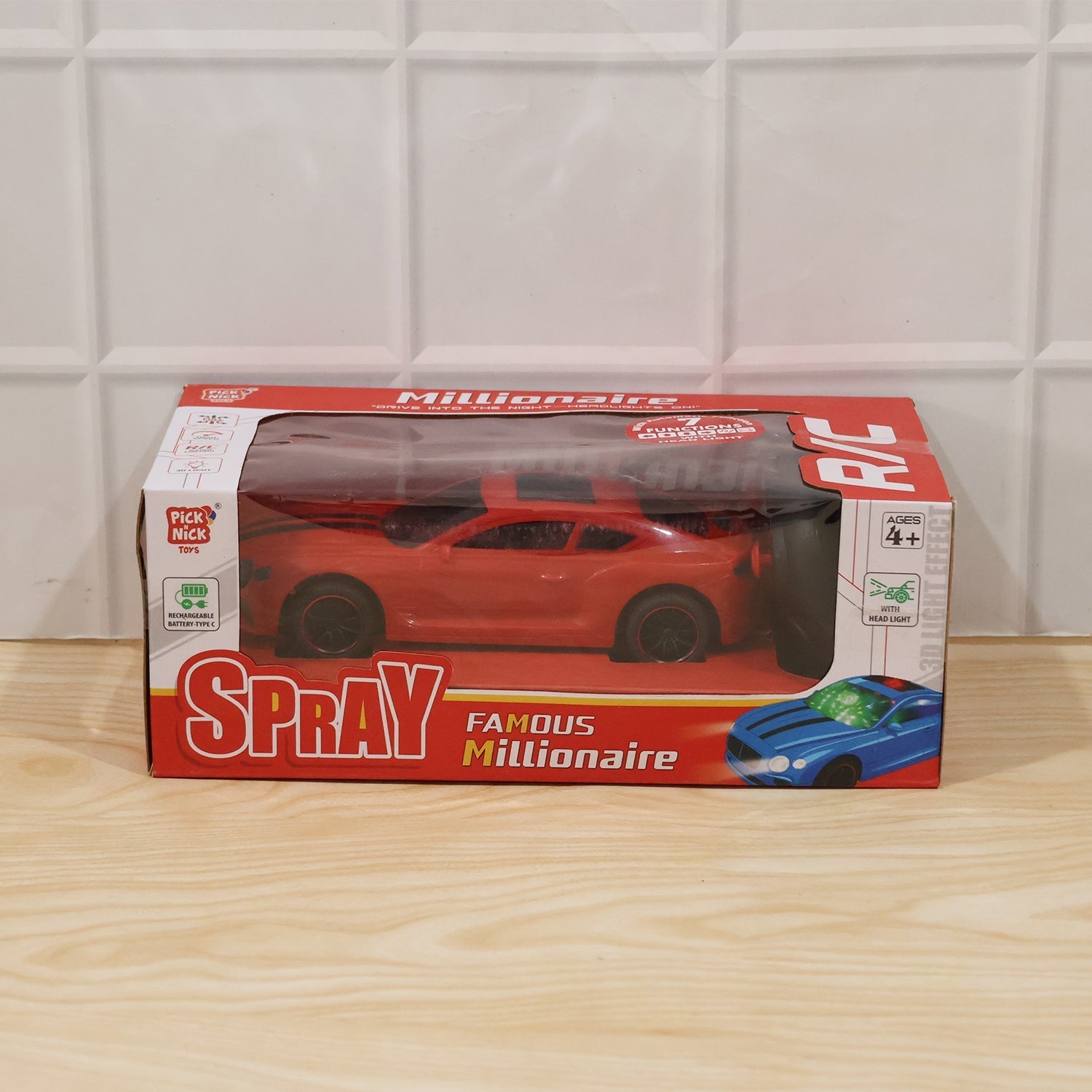 Racing sports car toy gift box with lights