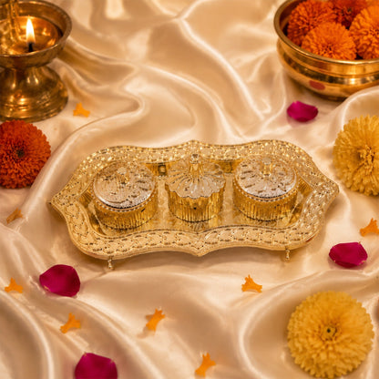 Kankavati placed within a traditional puja setup.
