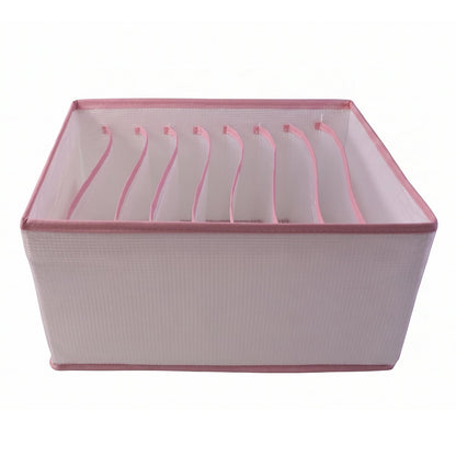 White background of 9 grid clothes storage box