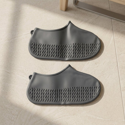 Detail of rain shoe cover sole with non-slip texture
