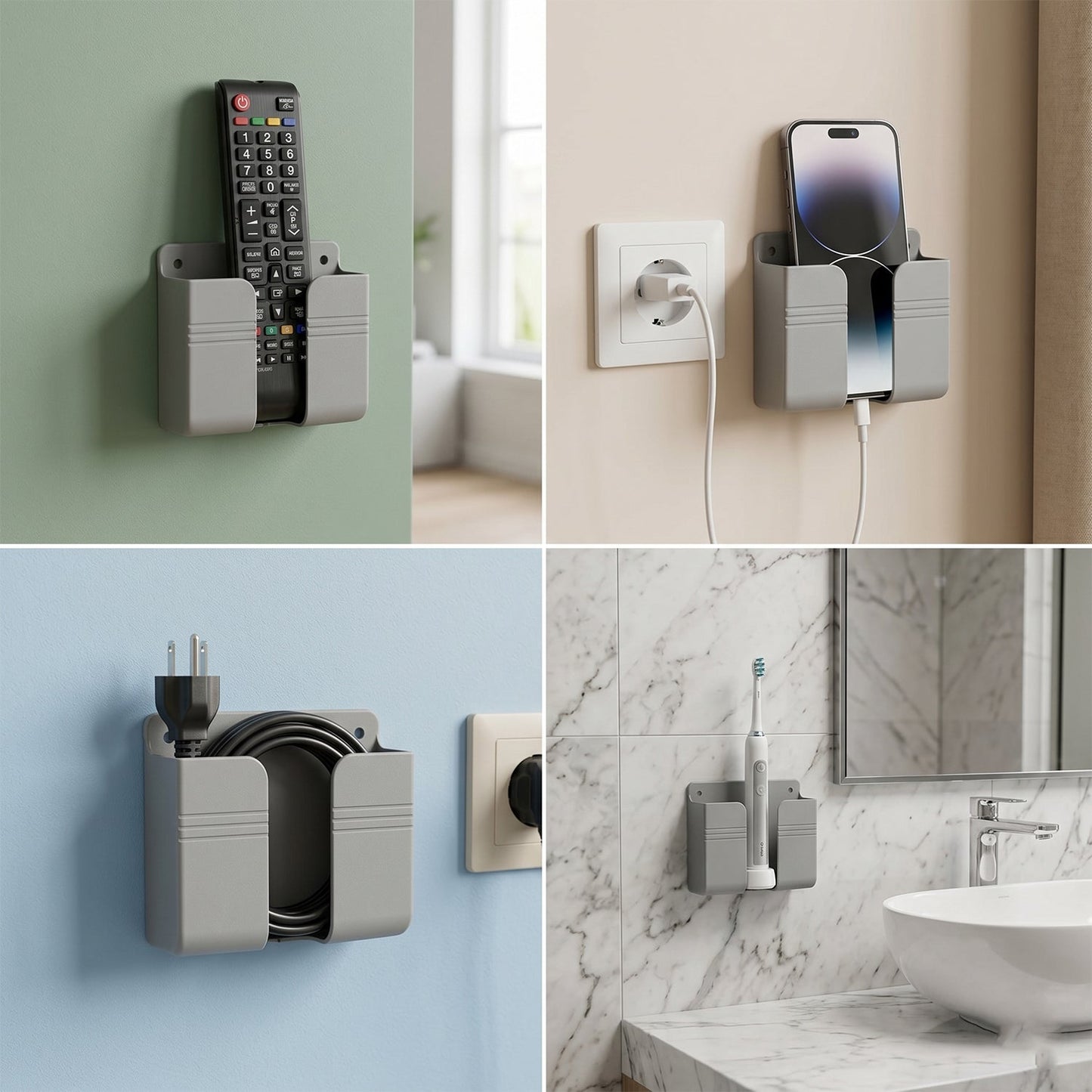 Wall holder adhesive detail