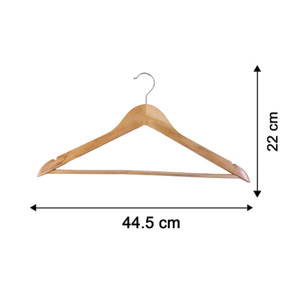 Sturdy wooden coat hanger for closets, hotels and boutiques