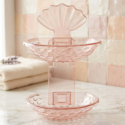 Space saving wall soap dish with water drainage design